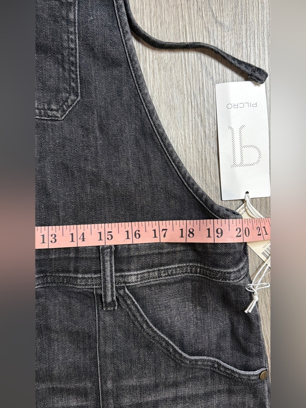Pilcro Anthropology Black Denim Overall Jumpsuit with Button Front - Picture 9 of 16